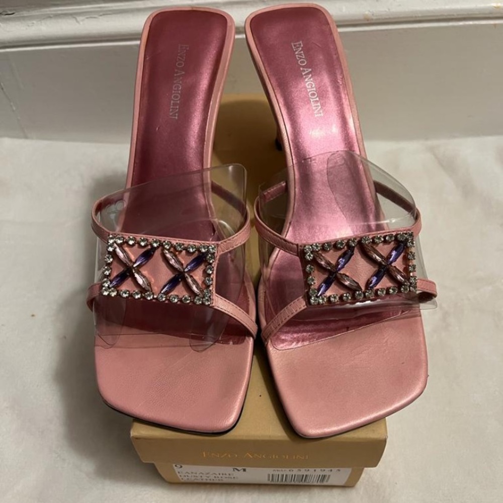 Enzo Angiolini rose leather size 9 heels